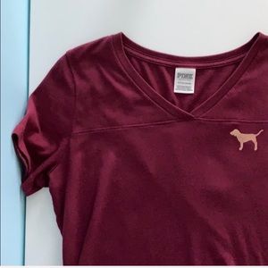 PINK maroon tee